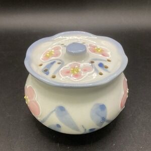 Vintage Ceramic Pomander- Holds Potpourri‎ Or Scent Beads- Cute! 2" x 3"
